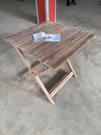 Tavolino Pieghevole basso in legno Nuovo