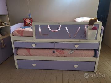 letto estraibile a castello