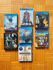 Lotto videogiochi PS4 The Last of Us God of War
