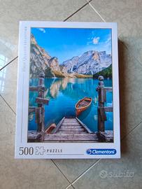 Puzzle 500 pezzi "Braies Lake", Clementoni