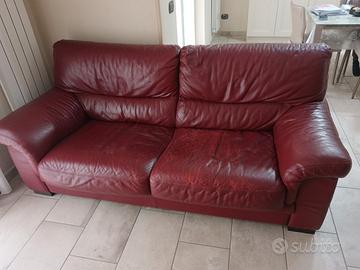 divano in pelle di bufalo 