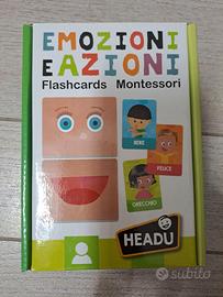 Emozioni e azioni, flashcards Montessori