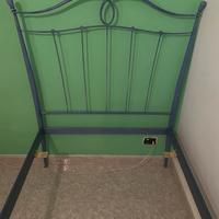 2Stutture in ferro battuto letto sing+rete+materas