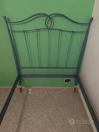 2Stutture in ferro battuto letto sing+rete+materas