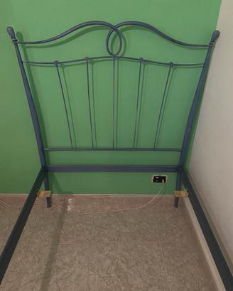 2Stutture in ferro battuto letto sing+rete+materas