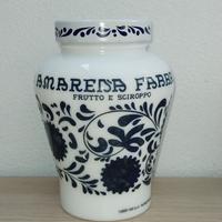 Barattolo ceramica amarena Fabbri vaso 600 G vuoto