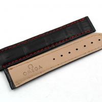 Omega Speedmaster Cinturino Nero/Rosso Alligatore