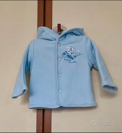 Giacca azzurra con cappuccio 56cm 1-3 mesi Ovs