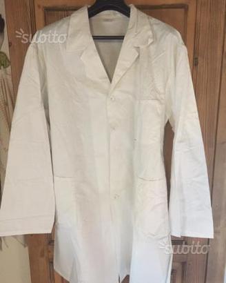 Camici in cotone da lavoro bianchi e blu