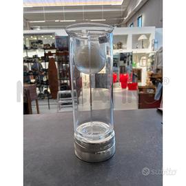 PORTA CANDELA ALTO BASE COLOR ARGENTO