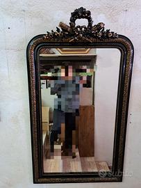 Specchio Napoleone III in legno Massello e stucco