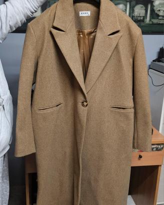 Cappotto Donna Color Tortora Misto Lana XL/XXL