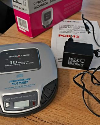 LETTORE CD WALKMAN IRRADIO pcd 43 e cuffie SONY