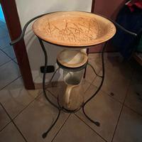 Set TOILETTE vintage in ferro battuto con specchio