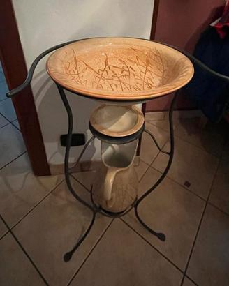 Set TOILETTE vintage in ferro battuto con specchio