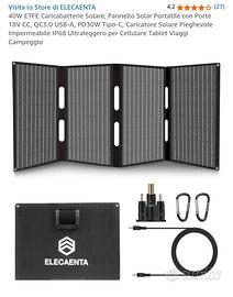 Pannello Solare Portatile 40W ELECAENTA
