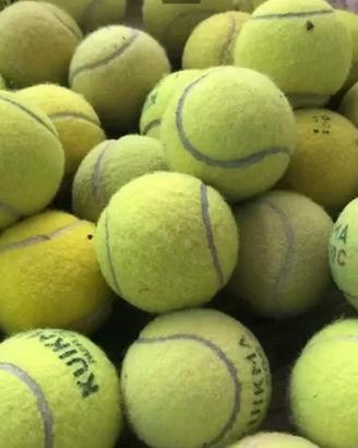 15 palline tennis usate per gioco cani - bricolage