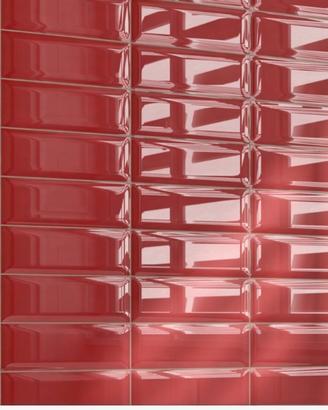 Piastrella bagno Iris Ceramica 10X30 rossa   mq 13