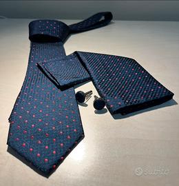 Set uomo accessori GMV pochette cravatta gemelli