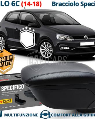 Bracciolo SPECIFICO Per VW Polo 6C in PELLE-PU