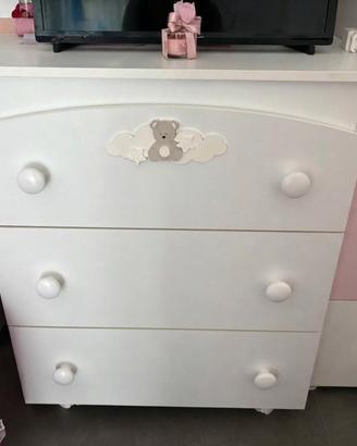 Fasciatoio cassettiera più letto montessori