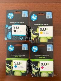 Set 4 Cartucce HP 932/933XL Originali Sigillate