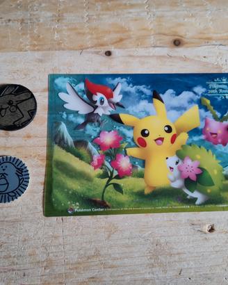 Monete Pokemon Chansey e Pikachu + cartolina JAP