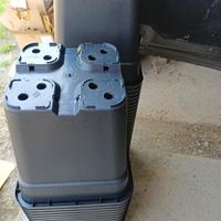 Vasi in plastica quadrati con sottovaso 18lt