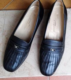 Scarpe nere vera pelle e cuoio comode n 40
