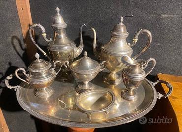 Servizio caffè e the stile Impero in argento .800