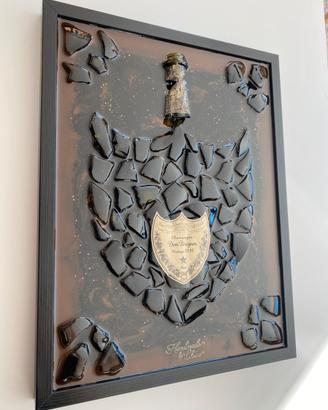 "Quadro Arte Resina Epoxy DOM PÉRIGNON Champagne