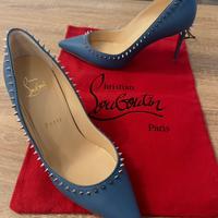 Decolté Louboutin celeste nuove n.35 e mezzo