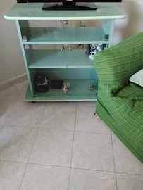 mobiletto porta TV con vetrinetta 