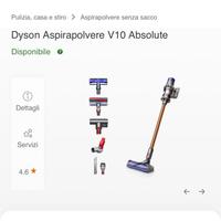 Dyson Aspirapolvere V10 Absolute