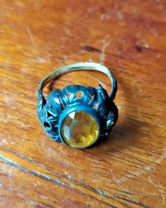 Antico Anello vintage donna bigiotteria stile vitt