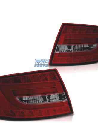 FANALI PER AUDI A6 C6 04-08 SEDAN LED ROSSO AFFUMI