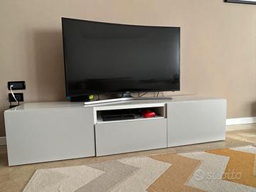Mobile tv IKEA Besta grigio+bianco