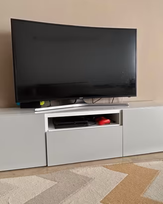 Mobile tv IKEA Besta grigio+bianco