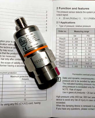 Trasduttore sensore di pressione IFM
