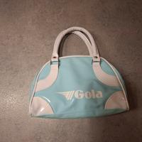 Borsa Gola in vernice bianca e azzurra nuova