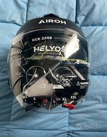 Casco Jet Airoh Helyos Nero Opaco - ECE 2206 - Tag