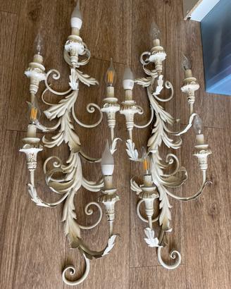 Coppia di lampadari a muro