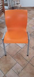 Sedie plastica arancioni 