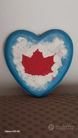 Quadretto a Cuore in legno 