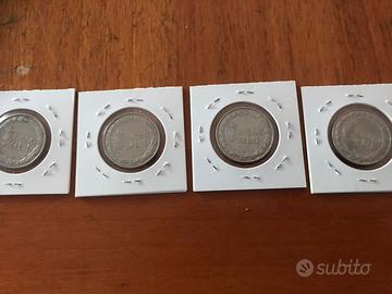 4 monete da 1 lira