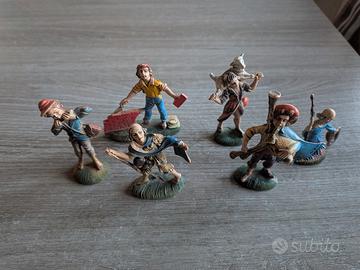 statuette presepe lotto set 6
