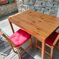 tavolo legno +4 sedie