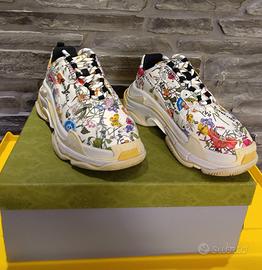 Gucci x Balenciaga Triple s Flora Print