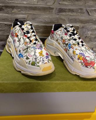 Gucci x Balenciaga Triple s Flora Print