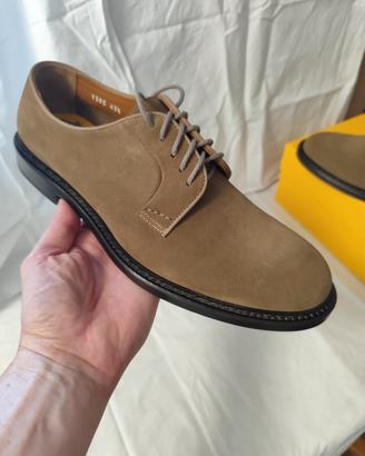 Doucal's uomo 43,5 derby camoscio visone NUOVE